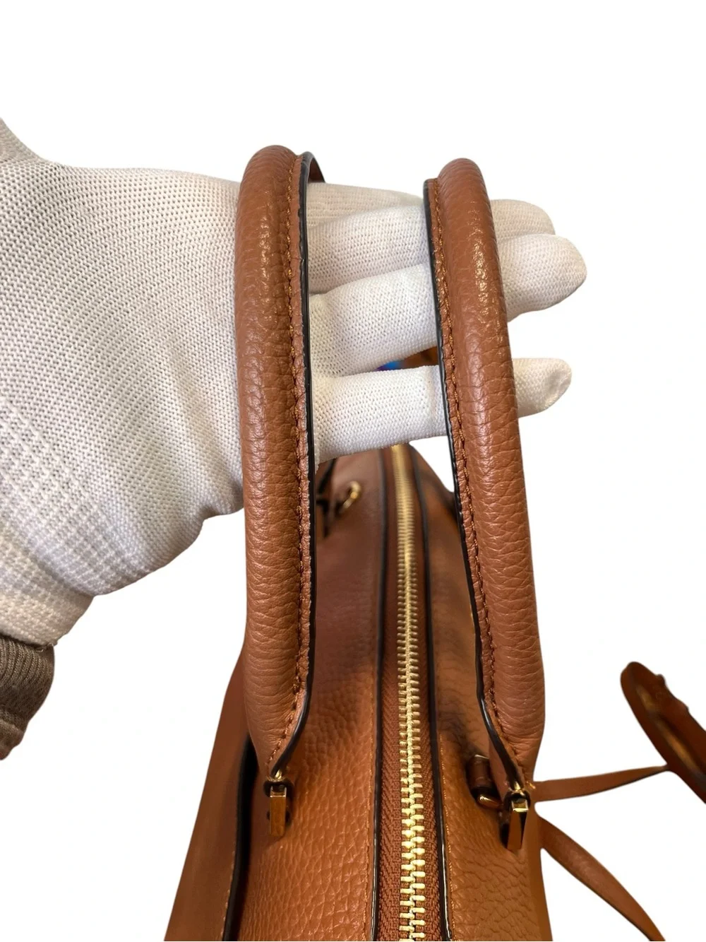 Michael Kors 35S8GLS3L Luggage Pebbled Leather Satchel Bag Wallet Set